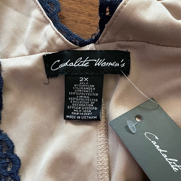 NWT Candalite Navy Sequin Babydoll Mesh Maxi Dress 2X Whimsigoth Prom Formal - Picture 5 of 8